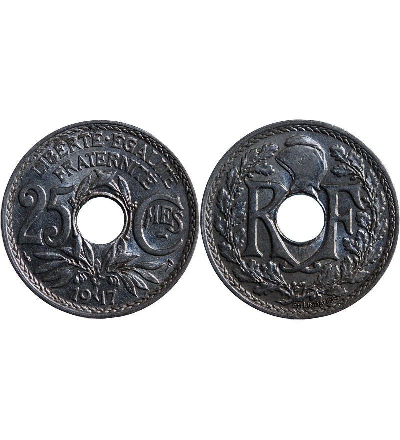 LINDAUER - 25 CENTIMES 1917 SOULIGNE