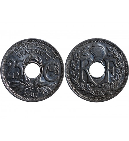 LINDAUER - 25 CENTIMES 1917 SOULIGNE