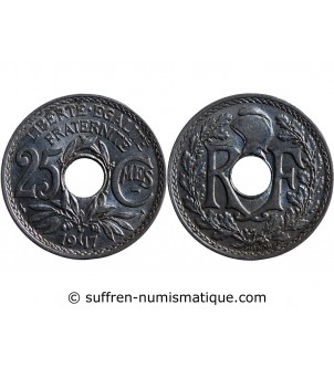 LINDAUER - 25 CENTIMES 1917 SOULIGNE