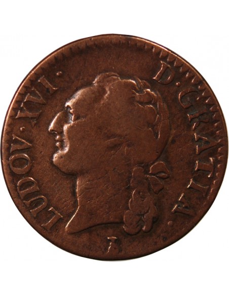 LOUIS XVI - 1/2 SOL 1788 T NANTES