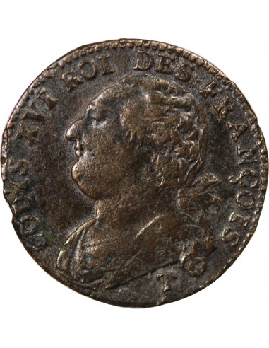 LOUIS XVI, CONSTITUTION - 12 DENIERS 1792 T NANTES