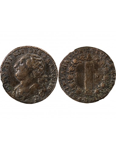LOUIS XVI, CONSTITUTION - 12 DENIERS 1792 T NANTES