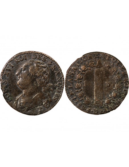 LOUIS XVI, CONSTITUTION - 12 DENIERS 1792 T NANTES