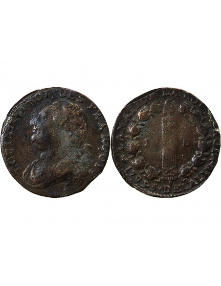 LOUIS XVI, CONSTITUTION - 12 DENIERS 1793 T NANTES