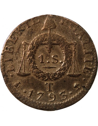 LOUIS XVI, CONSTITUTION - SOL AUX BALANCES - 1793, T NANTES