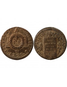LOUIS XVI, CONSTITUTION - SOL AUX BALANCES - 1793, T NANTES 2