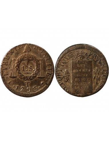 LOUIS XVI, CONSTITUTION - SOL AUX BALANCES - 1793, T NANTES