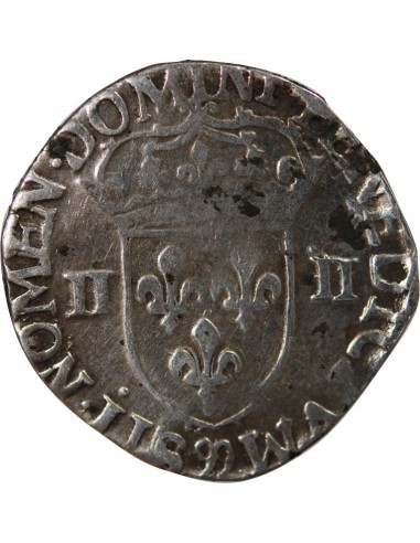 CHARLES X, CARDINAL DE BOURBON - 1/4 ECU ARGENT 1596 99 DINAN