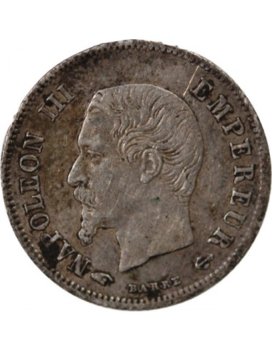 NAPOLEON III, TÊTE NUE - 20 CENTIMES ARGENT 1859 A PARIS