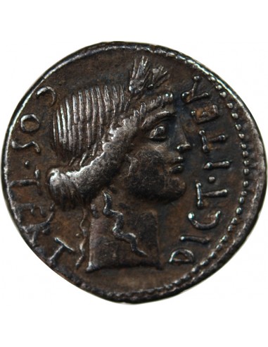 JULES CESAR - DENIER ARGENT - 46 AV JC, AFRIQUE
