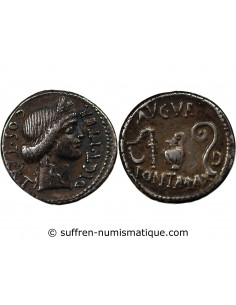 JULES CESAR - DENIER ARGENT - 46 AV JC, AFRIQUE