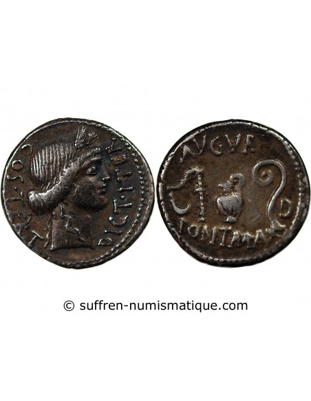 JULES CESAR - DENIER ARGENT - 46 AV JC, AFRIQUE