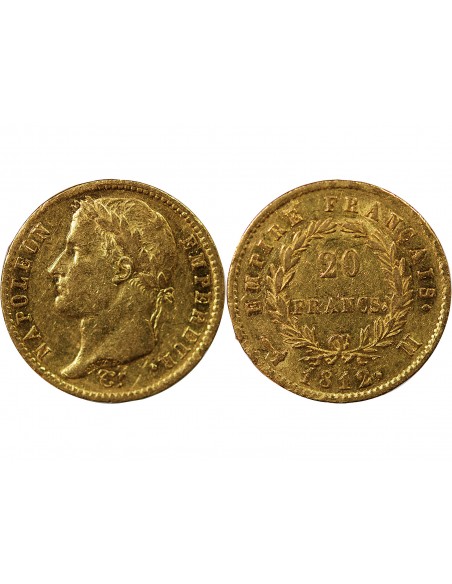 NAPOLEON Ier - 20 FRANCS OR 1812 M TOULOUSE