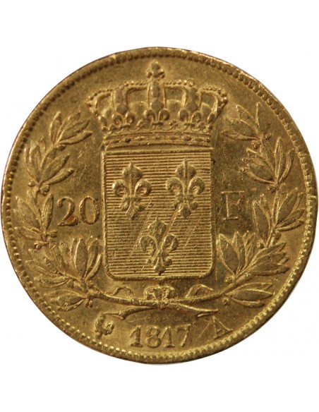LOUIS XVIII - 20 FRANCS OR 1817 A PARIS