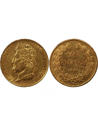 LOUIS PHILIPPE﻿ - 20 FRANCS OR 1840 A PARIS