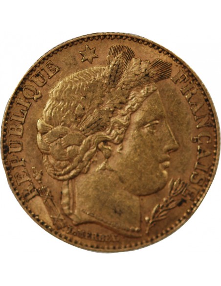 IIIe REPUBLIQUE, CERES ﻿- 10 FRANCS OR 1896 A PARIS﻿