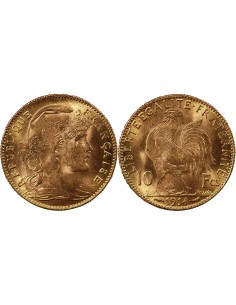 MARIANNE, COQ - 10 FRANCS OR 1914 2