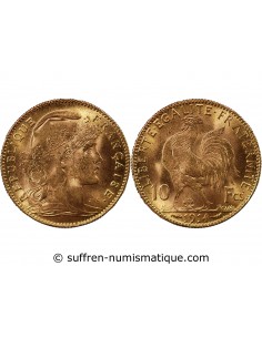 MARIANNE, COQ - 10 FRANCS OR 1914