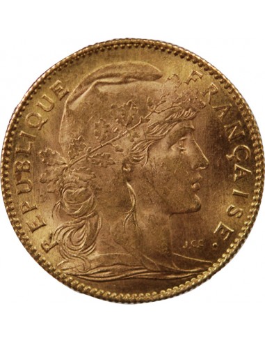 MARIANNE, COQ - 10 FRANCS OR 1914