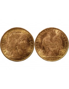 MARIANNE, COQ - 10 FRANCS OR 1914 2