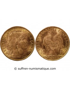 MARIANNE, COQ - 10 FRANCS OR 1914