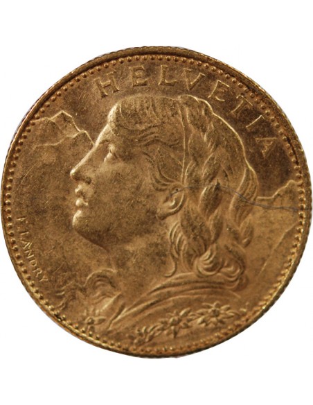 SUISSE, CONFEDERATION HELVETIQUE - 10 FRANCS OR 1913 B