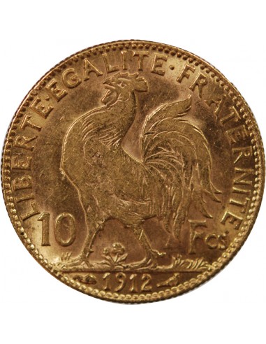 MARIANNE, COQ - 10 FRANCS OR 1912