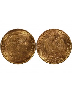 MARIANNE, COQ - 10 FRANCS OR 1912 2