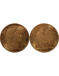 MARIANNE, COQ - 10 FRANCS OR 1900 2