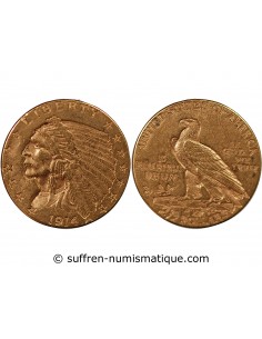 USA, INDIEN - 2 1/2 DOLLARS OR 1914 PHILADELPHIE