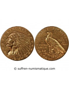 USA, INDIEN - 2 1/2 DOLLARS OR 1915 PHILADELPHIE