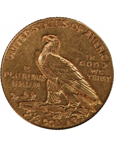 USA, INDIEN - 2 1/2 DOLLARS OR 1908 PHILADELPHIE