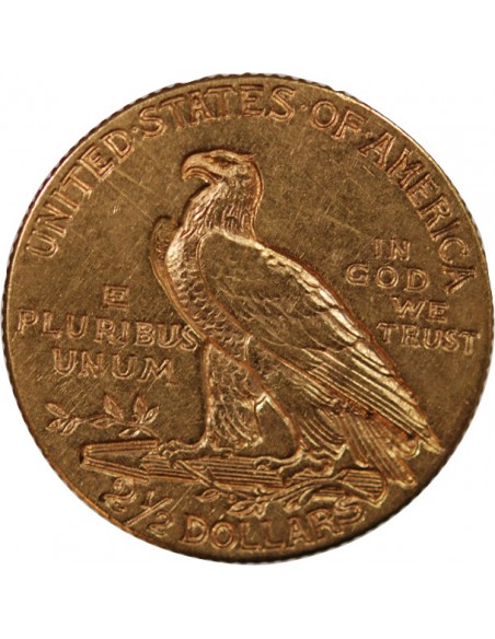 USA, INDIEN - 2 1/2 DOLLARS OR 1908 PHILADELPHIE