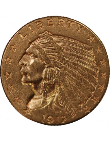 USA, INDIEN - 2 1/2 DOLLARS OR 1912 PHILADELPHIE