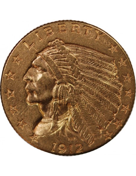 USA, INDIEN - 2 1/2 DOLLARS OR 1912 PHILADELPHIE