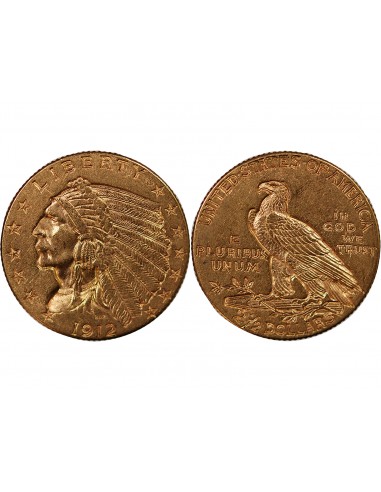 USA, INDIEN - 2 1/2 DOLLARS OR 1912 PHILADELPHIE