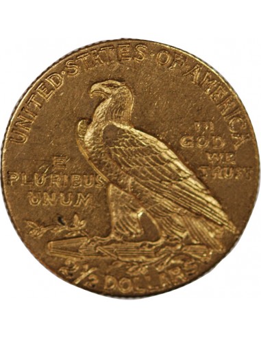 USA, INDIEN - 2 1/2 DOLLARS OR 1912 PHILADELPHIE