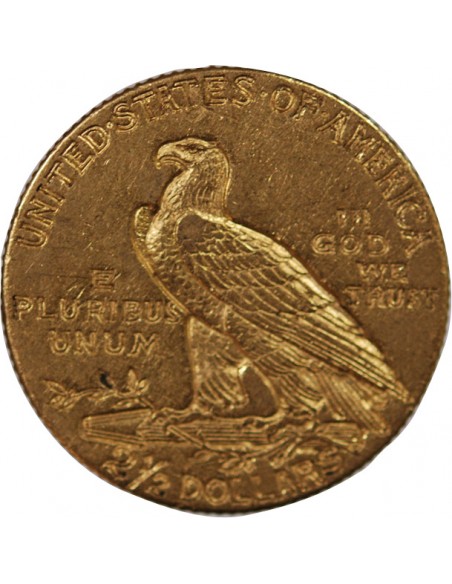 USA, INDIEN - 2 1/2 DOLLARS OR 1912 PHILADELPHIE