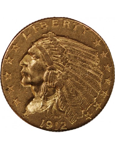 USA, INDIEN - 2 1/2 DOLLARS OR 1912 PHILADELPHIE