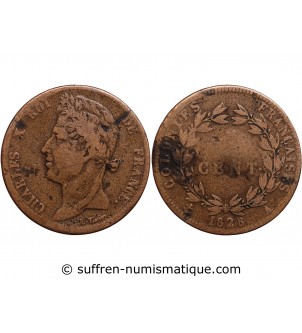5 CENTIMES CHARLES X 1829 A "Guyane"