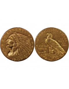 USA, INDIEN - 2 1/2 DOLLARS OR 1912 PHILADELPHIE 2