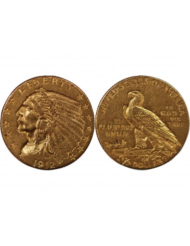 USA, INDIEN - 2 1/2 DOLLARS OR 1912 PHILADELPHIE