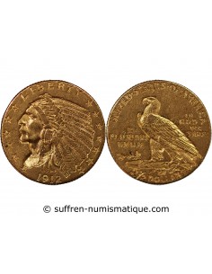 USA, INDIEN - 2 1/2 DOLLARS OR 1912 PHILADELPHIE