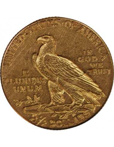 USA, INDIEN - 2 1/2 DOLLARS OR 1912 PHILADELPHIE