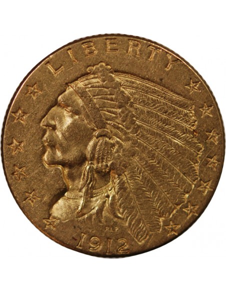 USA, INDIEN - 2 1/2 DOLLARS OR 1912 PHILADELPHIE