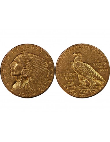 USA, INDIEN - 2 1/2 DOLLARS OR 1912 PHILADELPHIE