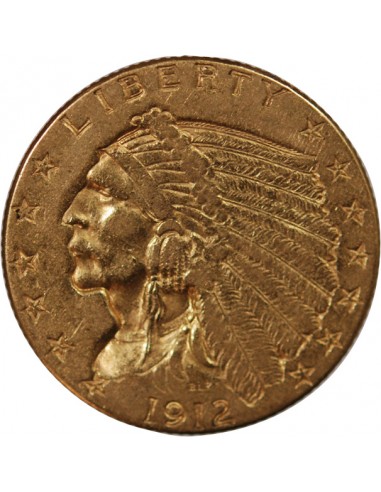 USA, INDIEN - 2 1/2 DOLLARS OR 1912 PHILADELPHIE