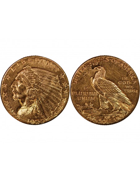 USA, INDIEN - 2 1/2 DOLLARS OR 1925 D DENVER