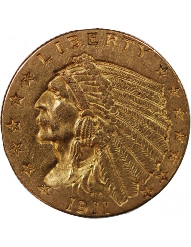 USA, INDIEN - 2 1/2 DOLLARS OR 1911 PHILADELPHIE