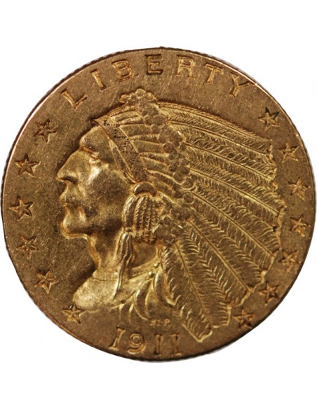 USA, INDIEN - 2 1/2 DOLLARS OR 1911 PHILADELPHIE